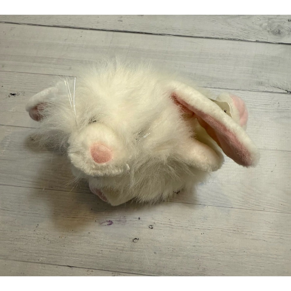Vintage Ganz Googles Bunny plush Small white baby rabbit 9"